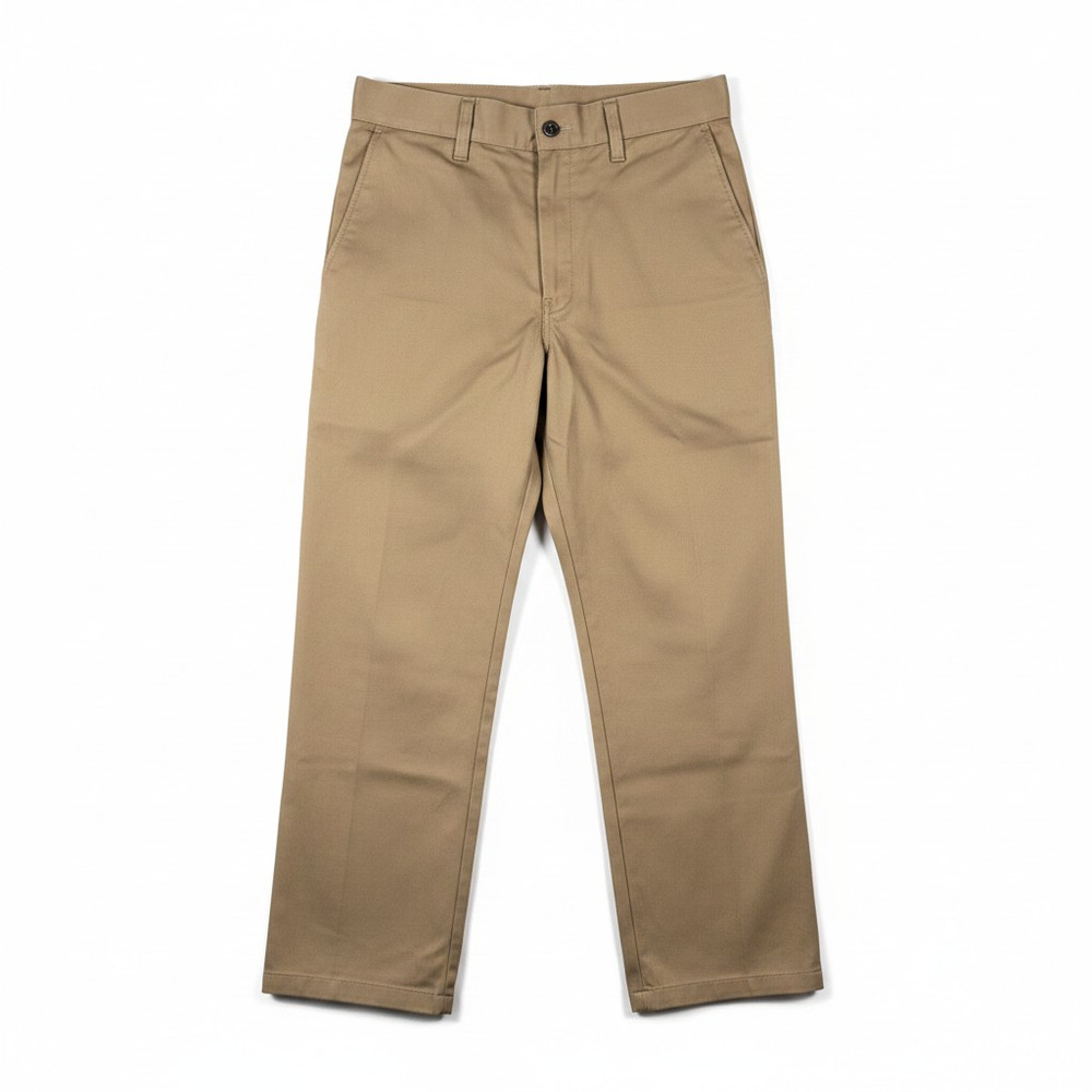 H&M Womens Relaxed Fit Work Pants Straight Leg Classic Khaki 10 Baggy Utility